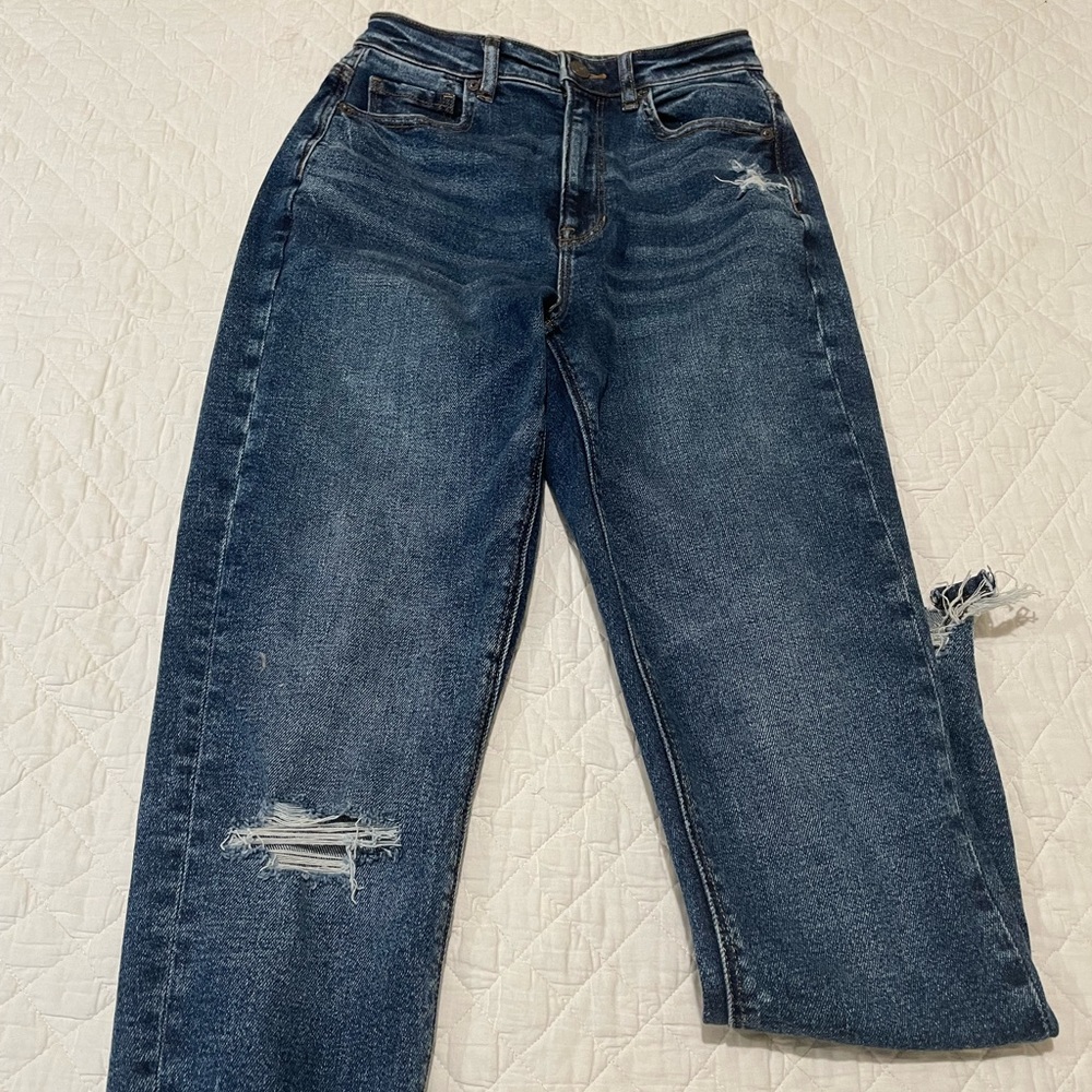 Extra high rise mom jeans size 0 A&E